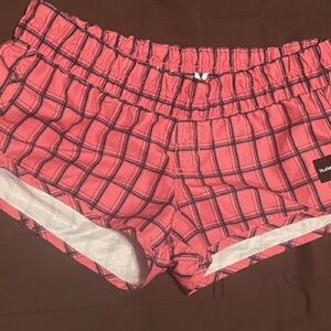 Hurley Coral Plaid Shorts